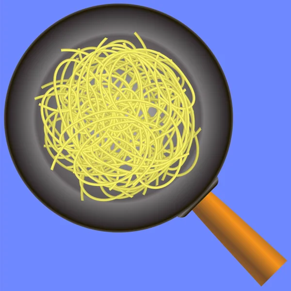 Gekookte bloemig Product Spaghetti — Stockvector