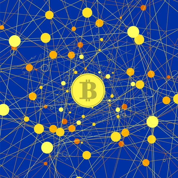 Satz gelber Bitcoin-Symbole — Stockvektor
