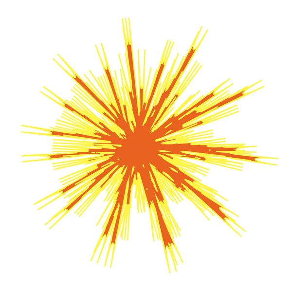 Eksplodować ikona wybuch gwiazdy Flash, kreskówka eksplozji, — Wektor stockowy