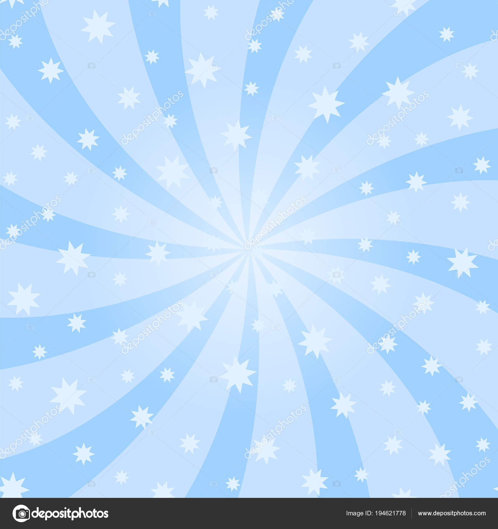 Blue Cartoon Swirl Design Helix Rotation Rays Swirling Radial