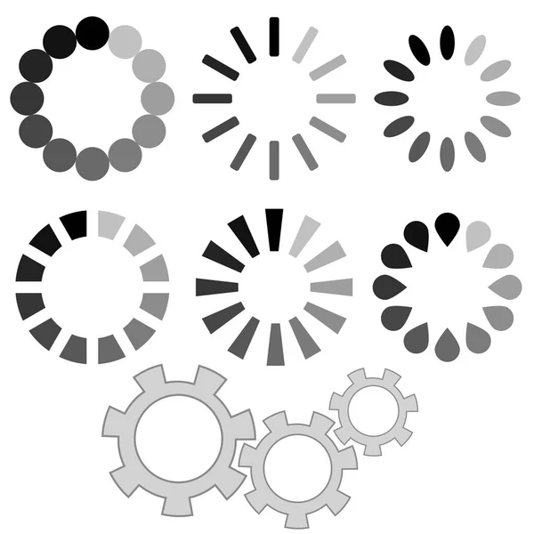 Chargement des icônes grises — Image vectorielle