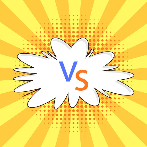 Concept of Confrontation, Together Final Fighting. Versus VS Lettres Fight fond dans le style BD plat avec demi-teinte — Image vectorielle