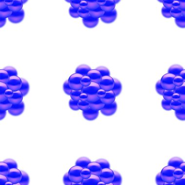 Soyut Molekül Tasarımı. Mavi Küreler Arkaplanı. Moleküler Yapı Atomları. Banner 'ın Kusursuz Tıbbi Geçmişi