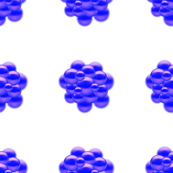 Abstract Moleculen Ontwerp. Blauwe bollen achtergrond. Moleculaire Structuur Atomen. Naadloze medische achtergrond voor Banner — Stockfoto