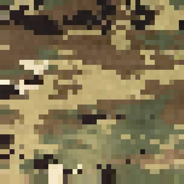 Hintergrund der städtischen Camouflage. Militärmuster der Armee. Grüner Pixelstoff-Textildruck für Uniformen und Waffen. — Stockvektor