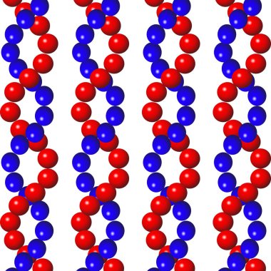 Soyut Molekül Tasarımı. Mavi Küreler Arkaplanı. Moleküler Yapı Atomları. Banner için Tıbbi Arkaplan