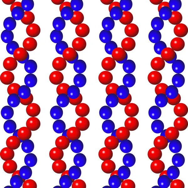 Abstract Moleculen Ontwerp. Blauwe bollen achtergrond. Moleculaire Structuur Atomen. Medische achtergrond voor Banner — Stockvector
