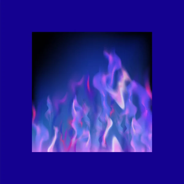 Plynový hořící oheň s létajícími bubny na rozmazaném černém pozadí — Stock fotografie