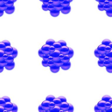 Soyut Molekül Tasarımı. Mavi Küreler Arkaplanı. Moleküler Yapı Atomları. Banner 'ın Kusursuz Tıbbi Geçmişi