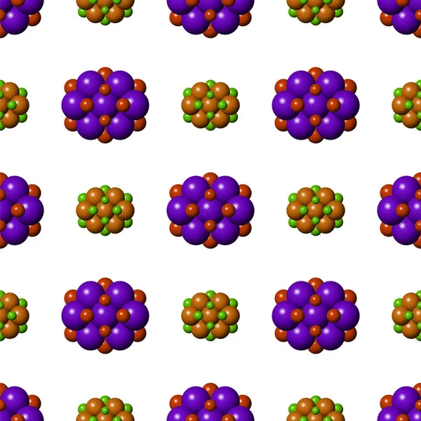 Abstract Moleculen Ontwerp. Blauwe rode bollen naadloos patroon. Moleculaire Structuur Atomen. Medische achtergrond. — Stockfoto