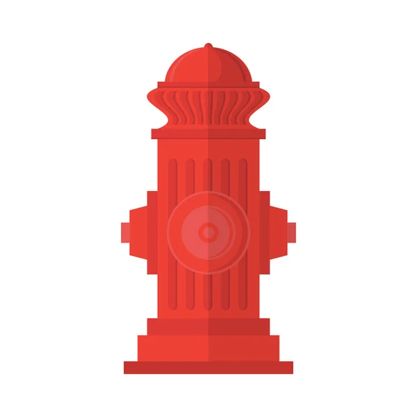 Kırmızı Yangın Musluğu Simgesi Beyaz Arkaplanda izole edildi. İtfaiye için Düz Tarz Logosu — Stok Vektör