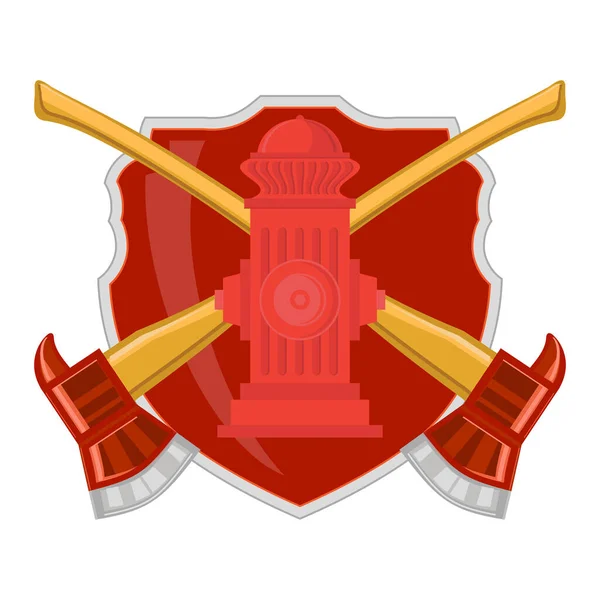 Icono de hidrante de fuego rojo aislado sobre fondo blanco. Logo de estilo plano para la lucha contra incendios — Vector de stock