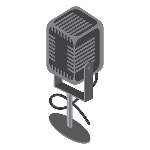 Isometric Retro Microphone Icon Isolated on White Background — Stock Photo, Image