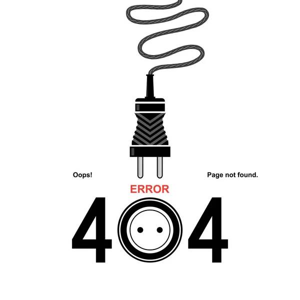 Repair Icon with Plug. Mechanic Service Concept . Technical Maintenance. Tech Support. 404 Error. Page Not Found. — Stock Vector
