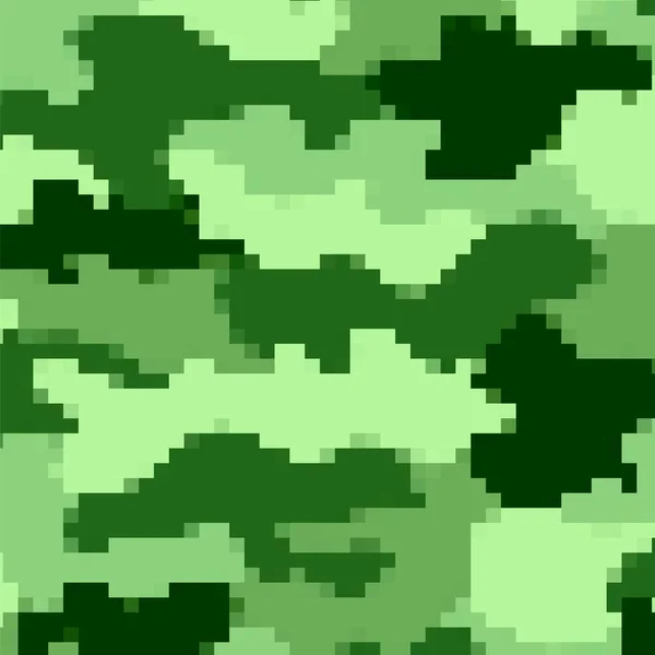 Urban Camouflage Bakgrund. Arméns militära mönster. Gröna Pixel tyg Textil Print för uniformer och vapen. — Stockfoto