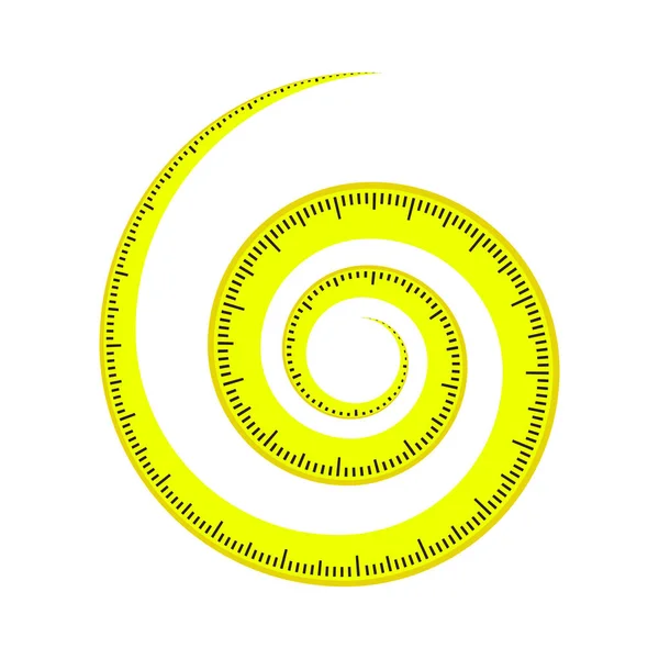 Herramienta de construcción de la ruleta de mano. Icono de cinta de medición industrial aislado sobre fondo blanco — Archivo Imágenes Vectoriales