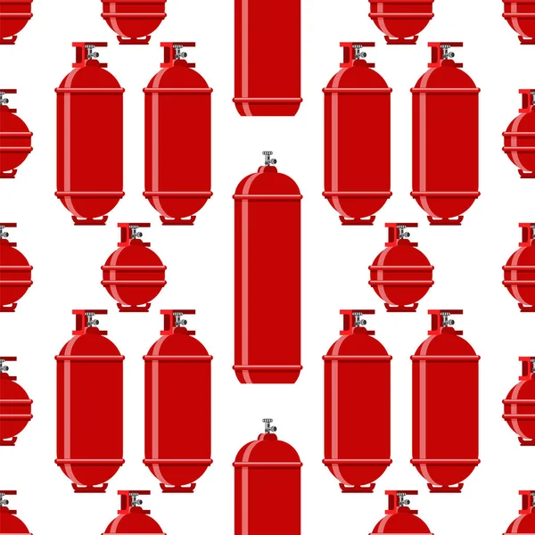 Red Gas Tank modello senza soluzione di continuità isolato su sfondo bianco. Contenitore Cylynder metallico per propano — Foto Stock