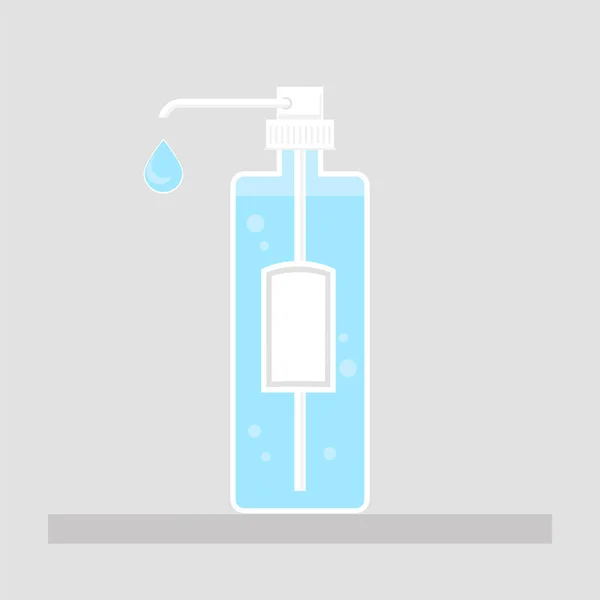 Gel de lavage des mains Icône. Symbole de désinfectant médical. Savon liquide pour désinfection. Distributeur en plastique. Nettoyant pour l'hygiène . — Photo