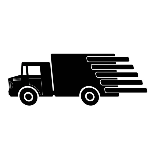 Ícone de entrega de caminhão isolado no fundo branco — Fotografia de Stock