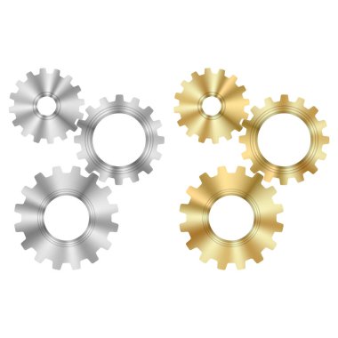 Geometrik Gear Tekerlekleri Simgesi ile Tekno Arkaplan. Makine Logosu. Modern Mekanizm Konsepti. Teknolojik Mekanik Araç