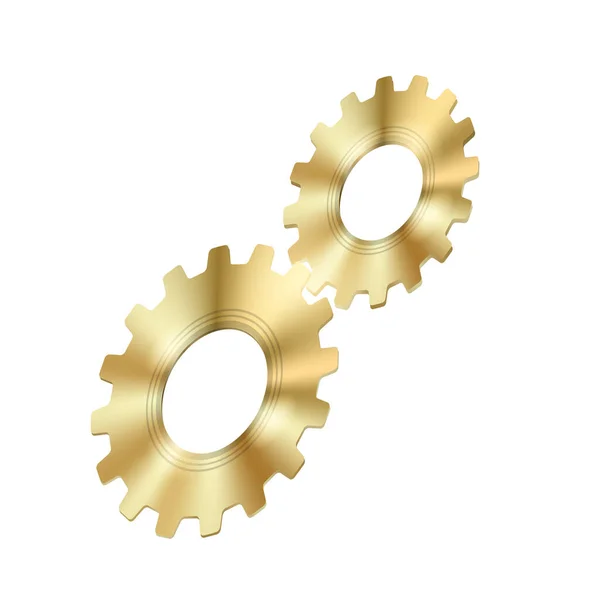 Techno Achtergrond met Gear Wheels Icon. Machinelogo. Mechanisme Cog Concept. Technologisch Mechanisch Cogwheel Tool — Stockvector