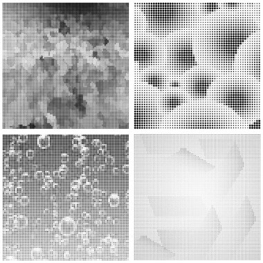 Yarım Tonlu Düzen. Noktalar kümesi. Beyaz Arkaplanda noktalı doku. Grunge Şablonu 'nu yükle. Tehlike Doğrusal Tasarımı.