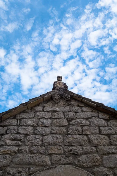 Nicholas Church Marjan Hill Split Croatia Rooftop Statue Surrounded Halo — Stock Photo, Image