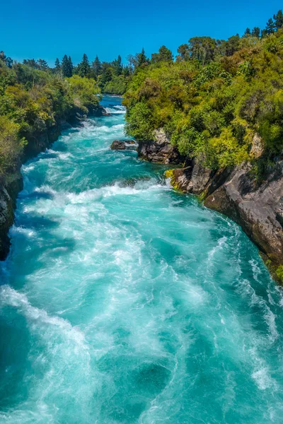 Prachtig Wild Water Huka Falls Nieuw Zeeland Royalty Gratis Stockfoto — Stockfoto