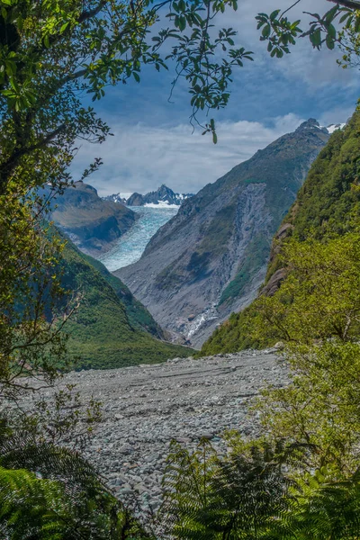 Fox Glacier Westland Tai Poutini National Park Nouvelle Zélande Glissement — Photo