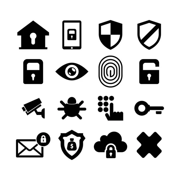Conjunto de ícones de segurança —  Vetores de Stock