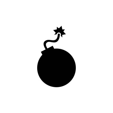 Bomb icon on white background clipart