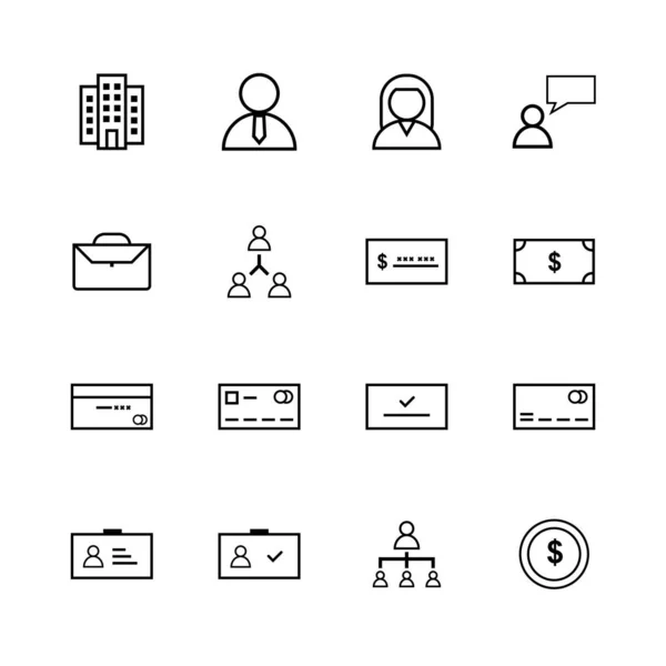 Business Icon Set Design Vektor Illustration — Stockvektor