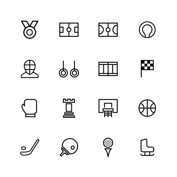 Sport Line Icon Design Set Vector Illustration — 스톡 벡터