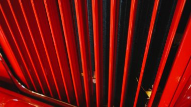 Kırmızı firetruck ızgara