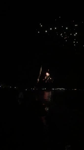 Fogos de artifício de Ano Novo na Tailândia — Vídeo de Stock