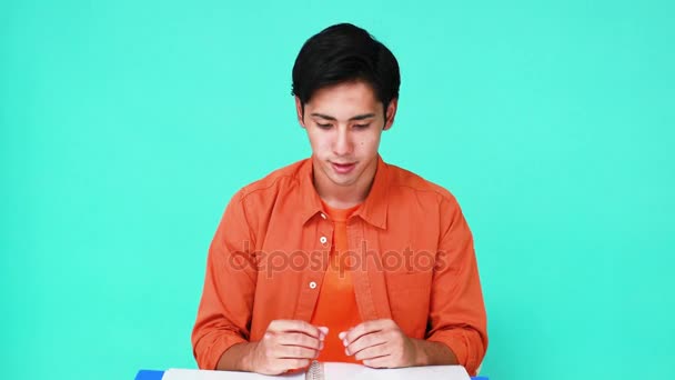 Smiling Asian man — Stock Video