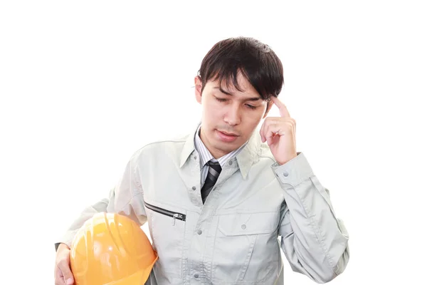 Portrait of tired worker — Stock Photo, Image
