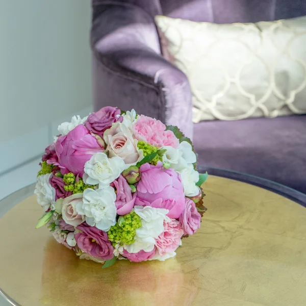 Różowy Bukiet ślubny — Zdjęcie stockowe