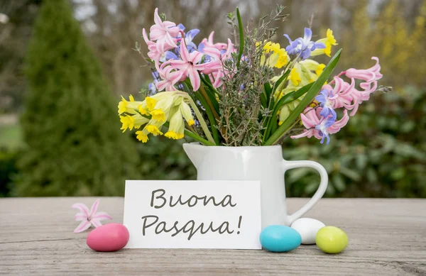 Kartka Wielkanocna włoski — Zdjęcie stockowe