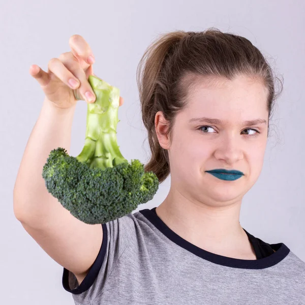 No me gusta el brócoli. — Foto de Stock