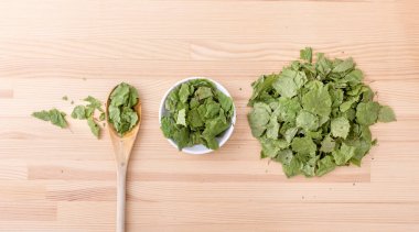 kurutulmuş huş ağacı yaprakları