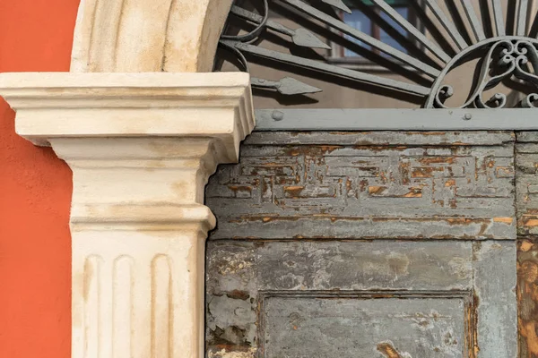 Architectural Detail Detail Historic Wooden Door Verona Italy — Stock Photo, Image