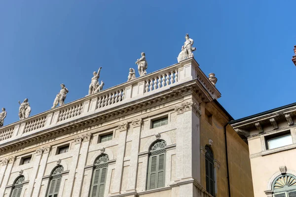 Barok Yapı Ayrıntı Palazzo Maffei Verona Talya — Stok fotoğraf