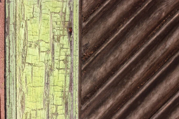 Abstract Green Brown Wooden Background Detail Wooden Door Green Brown — Stock Photo, Image