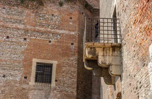 Balcony Fortress Balcony Medieval Castle Verona Italy — Stock Photo, Image