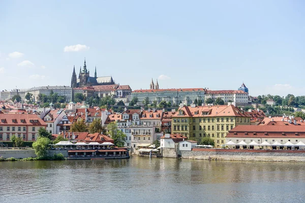 Vue Sur Vltava Jusqu Château Prague — Photo