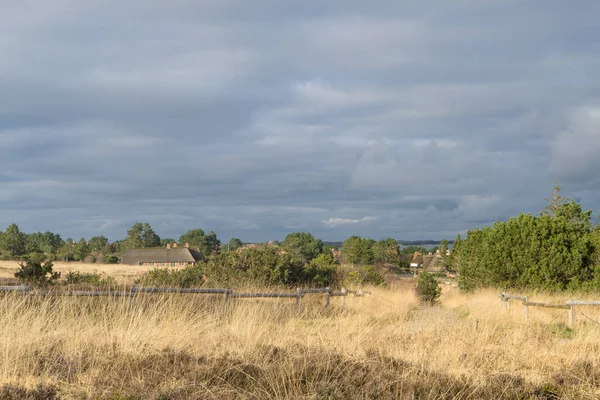 Landschaft Der Nordsee Auf Sylt Mit Regenwolken — Stockfoto