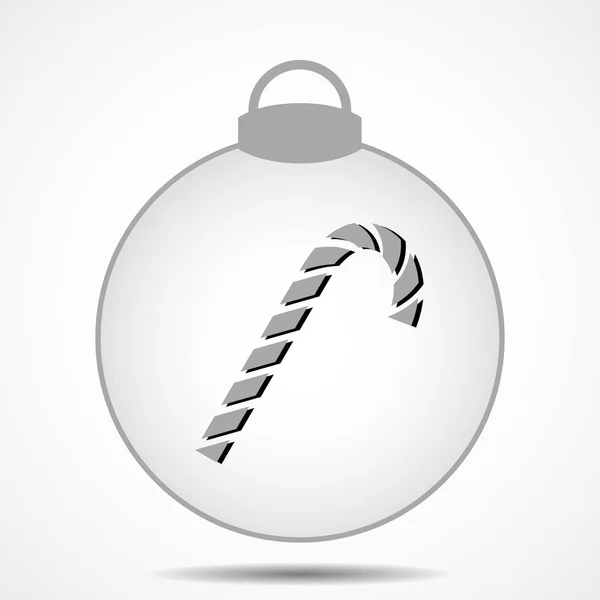 Natal ícone silhueta doces em um fundo cinza — Vetor de Stock