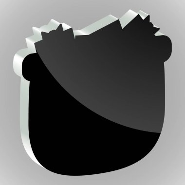 Etiket siluet gri bir arka plan üzerinde hediye çanta