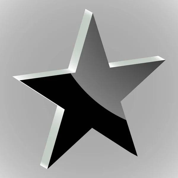 Adesivo sagoma di stelle a cinque punte su sfondo grigio — Vettoriale Stock
